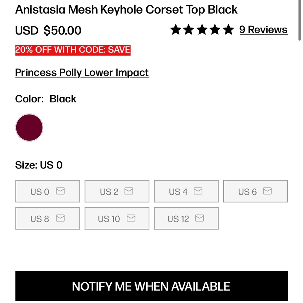 Princess Polly Anistasia Mesh Keyhole Corset Top - Picture 5 of 7